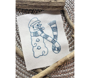 Stickdatei - Schneemann Alphabet Buchstabe N
